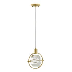 Hollywood Pendant Light // Gold (Option: Single Cube)