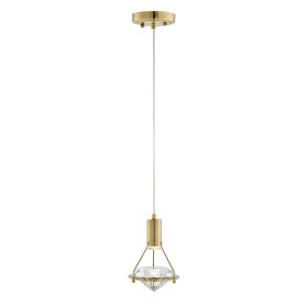 Hollywood Pendant Light // Gold (Option: Single Diamond)