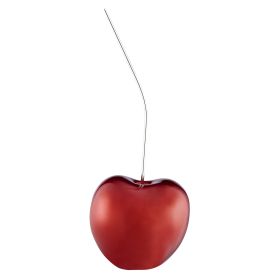 Large Cherry Sculpture 25" Tall (Color: Metallic Red)