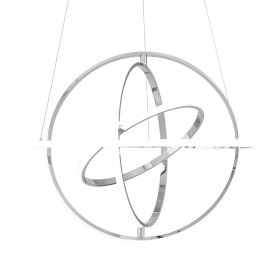 Oxford LED Adjustable Chandelier (Color: Chrome)