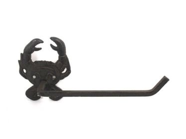 Cast Iron Crab Toilet Paper Holder 10" (Finish: Cast Iron)