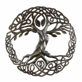 24 Inch Tree of Life in Ring Steel Drum Wall Art - Croix des Bouquets (Option: Celtic)