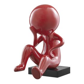 Thinker Sculpture (Color: Rosso)
