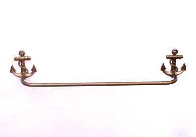 Anchor Bath Towel Holder 28" (Finish: Antique Brass)