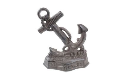 Cast Iron Anchor Door Stopper 8" (Finish: Cast Iron)