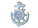 Ship Wheel and Anchor Wall Clock 15"