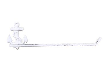 Cast Iron Anchor Wall Mounted Paper Towel Holder 17" (Finish: Whitewashed)