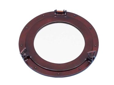 Decorative Ship Porthole Window 17" (Finish: Deluxe Class Antique Copper)