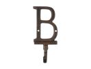 Cast Iron Letter B Alphabet Wall Hook 6"