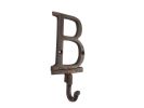 Cast Iron Letter B Alphabet Wall Hook 6"