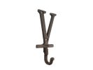 Cast Iron Letter V Alphabet Wall Hook 6"
