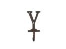 Cast Iron Letter Y Alphabet Wall Hook 6"