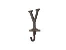 Cast Iron Letter Y Alphabet Wall Hook 6"