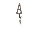 Cast Iron Letter A Alphabet Wall Hook 6"