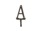 Cast Iron Letter A Alphabet Wall Hook 6"