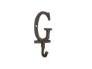 Cast Iron Letter G Alphabet Wall Hook 6"
