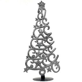 Tabletop Christmas Tree with Stars (14" Tall) - Croix des Bouquets (H) (Option: Stars)