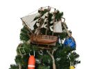Wooden Model Ship Christmas Tree Topper Decoration