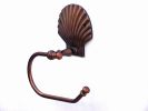 Cast Iron Seashell Hand Towel Holder 10"
