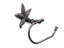 Cast Iron Starfish Hand Towel Holder 10"