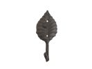 Cast Iron Birch Tree Leaf Decorative Metal Tree Branch Hook 5.5"