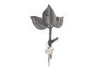 Cast Iron Birch Tree Leaves Decorative Metal Tree Branch Hooks 6.5"