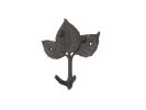 Cast Iron Birch Tree Leaves Decorative Metal Tree Branch Hooks 6.5"