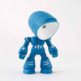 1pc Mini LED Night Light Cartoon Table Lamp Hero War Police Night Light (Color: Blue)