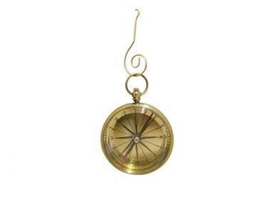 Compass Christmas Tree Ornament 5" (style: Solid Brass Lensatic)