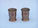 Anchor Shot Glasses With Rosewood Box 4" - Set of 2