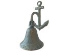 Cast Iron Hanging Anchor Bell 8"