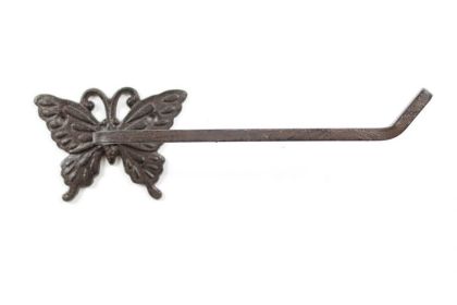 Cast Iron Butterfly Toilet Paper Holder 11" (Finish: Cast Iron)