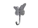 Cast Iron Butterly Decorative Metal Wall Hook 5"