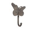 Cast Iron Butterly Decorative Metal Wall Hook 5"