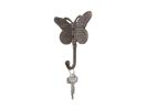 Cast Iron Butterly Decorative Metal Wall Hook 5"