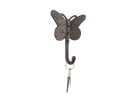 Cast Iron Butterly Decorative Metal Wall Hook 5"