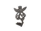 Cast Iron Butterfly on a Branch Decorative Metal Wall Hook 6.5"