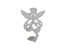 Cast Iron Butterfly on a Branch Decorative Metal Wall Hook 6.5"