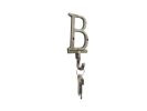 Cast Iron Letter B Alphabet Wall Hook 6"