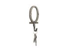 Cast Iron Letter O Alphabet Wall Hook 6"