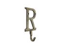 Cast Iron Letter R Alphabet Wall Hook 6"