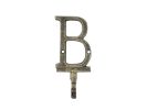 Cast Iron Letter B Alphabet Wall Hook 6"