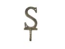 Cast Iron Letter S Alphabet Wall Hook 6"