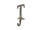 Cast Iron Letter T Alphabet Wall Hook 6"