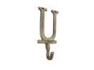 Cast Iron Letter U Alphabet Wall Hook 6"