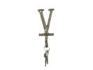 Cast Iron Letter V Alphabet Wall Hook 6"