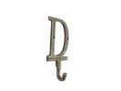 Cast Iron Letter D Alphabet Wall Hook 6"