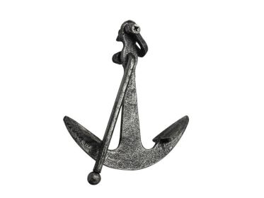 Cast Iron Anchor Paperweight 5" (Color: Silver)
