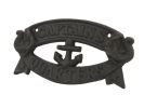 Cast Iron Captains Quarters Sign 8"