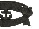Cast Iron Captains Quarters Sign 8"